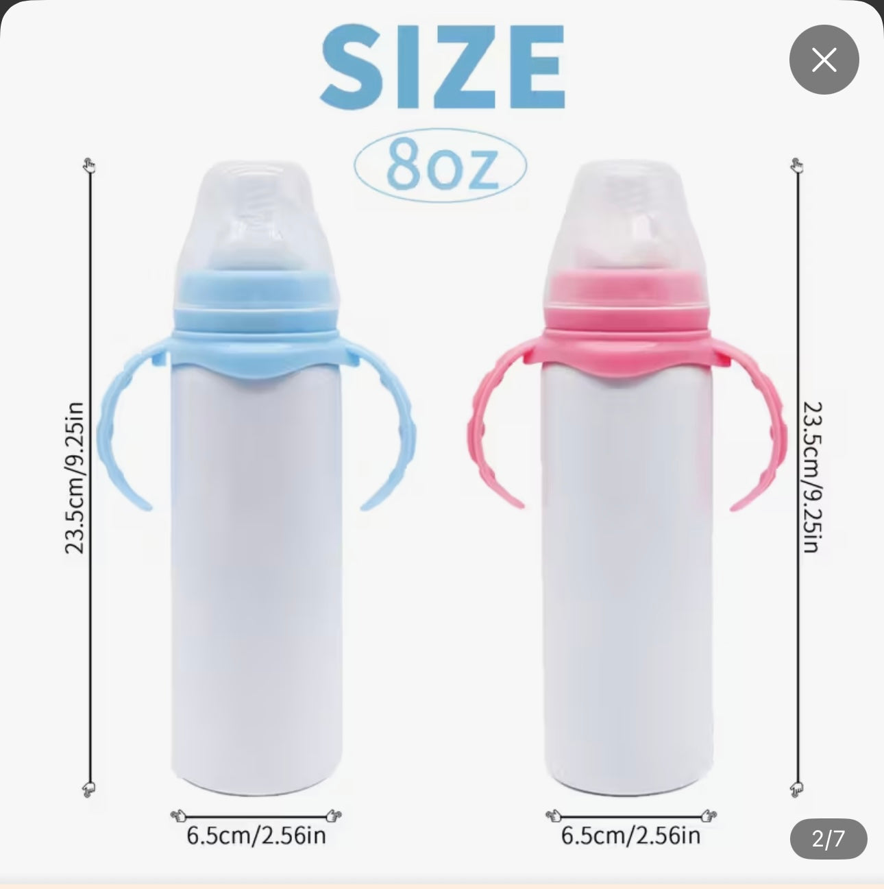 CUSTOM PICTURE 8OZ BABY BOTTLE TUMBLER