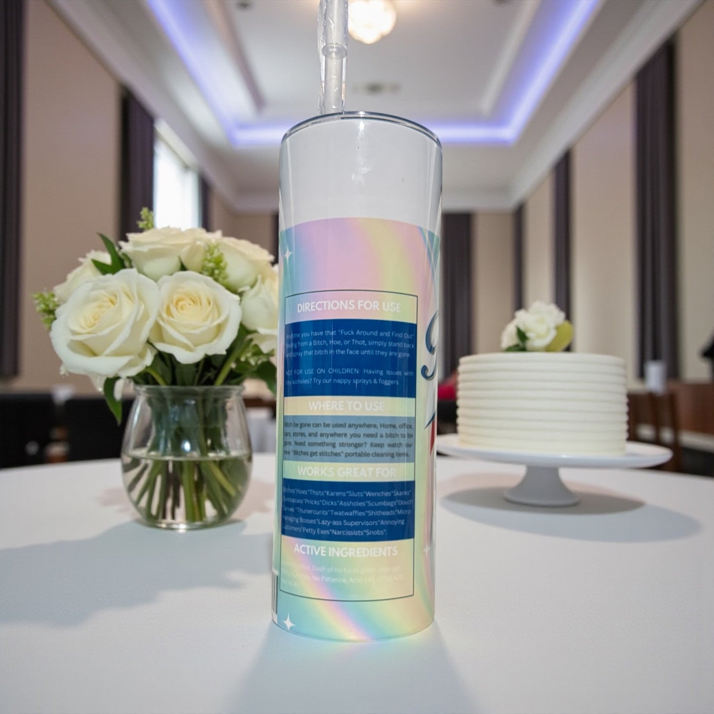 BITCH BE GONE SPRAY PRINT 20OZ TUMBLER