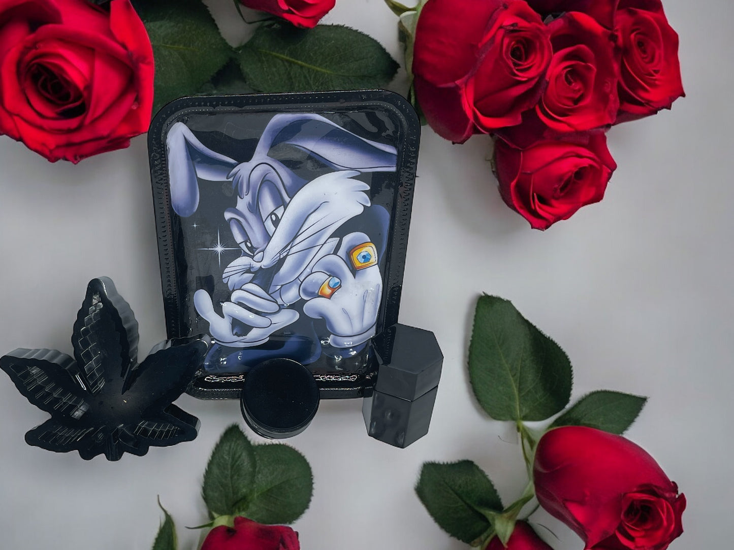 CUSTOM BUGS BUNNY ROLLING TRAY SET