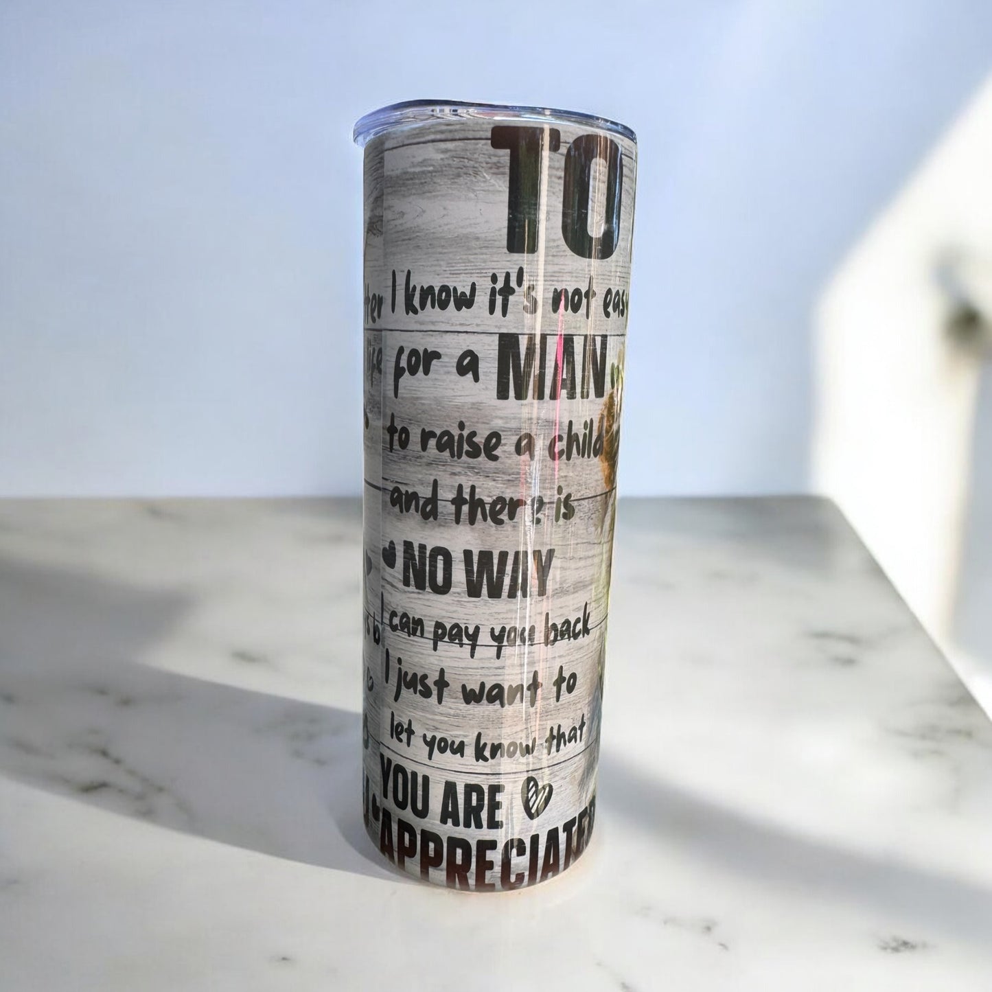 DAD DEDICATION PRINT 20OZ TUMBLER