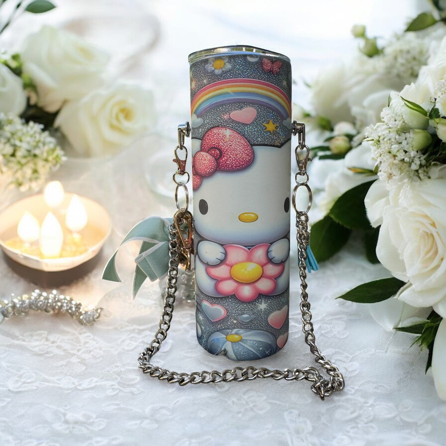 PRETTY KITTY CUSTOM 200Z PURSE TUMBLER