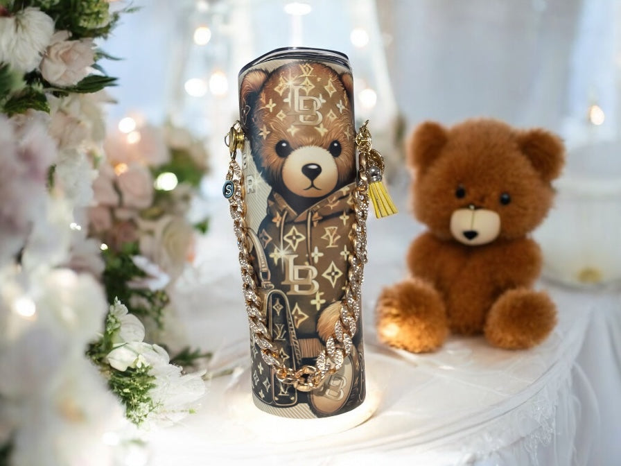 LUXURY BEAR PRINT 20OZ TUMBLER