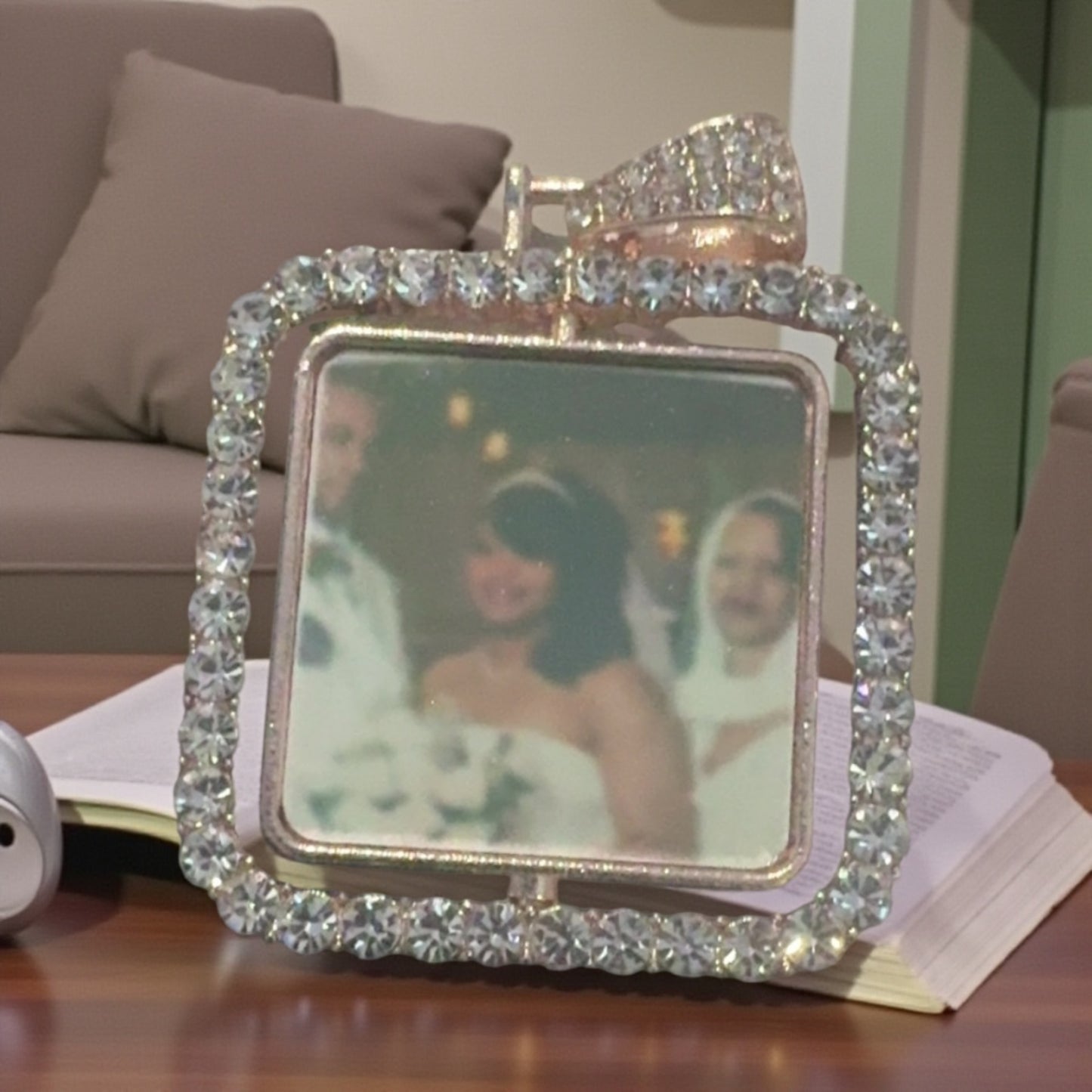 CUSTOM PICTURE DIAMOND DOUBLE SIDED NECKLACE