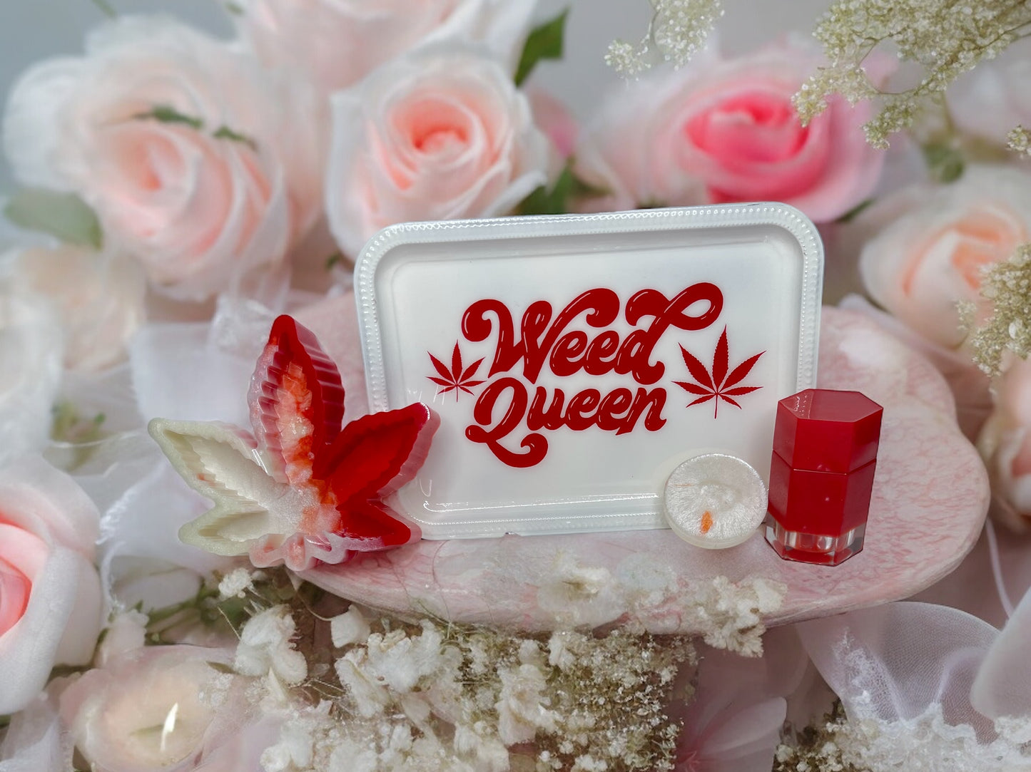 CUSTOM WEED QUEEN OR KING ROLLING TRAY SET
