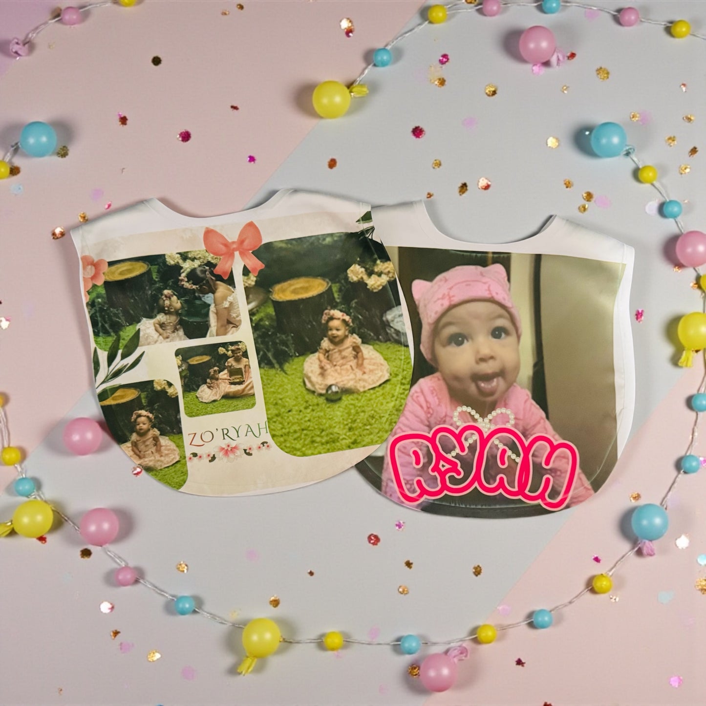 CUSTOM PERSONALIZED BABY BIB SET
