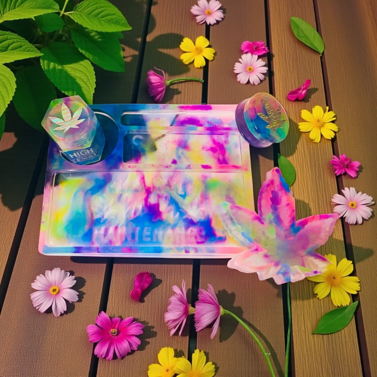 CUSTOM SMALL HIGH MAINTENANCE ROLLING TRAY SET