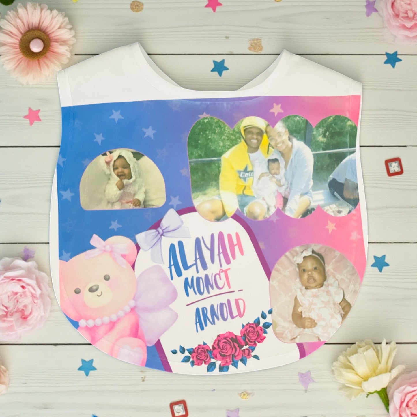 CUSTOM PERSONALIZED BABY BIB SET
