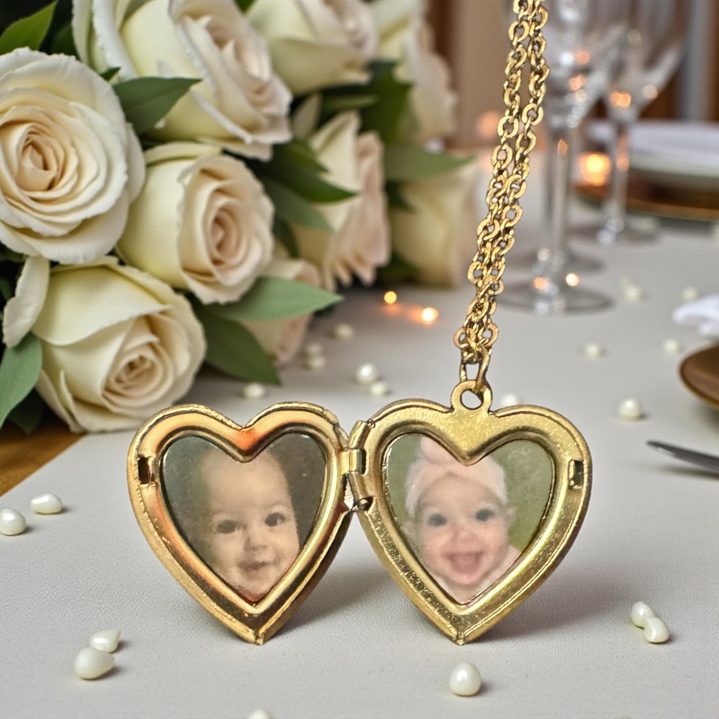 CUSTOM PERSONALIZED HEART LOCKET NECKLACE