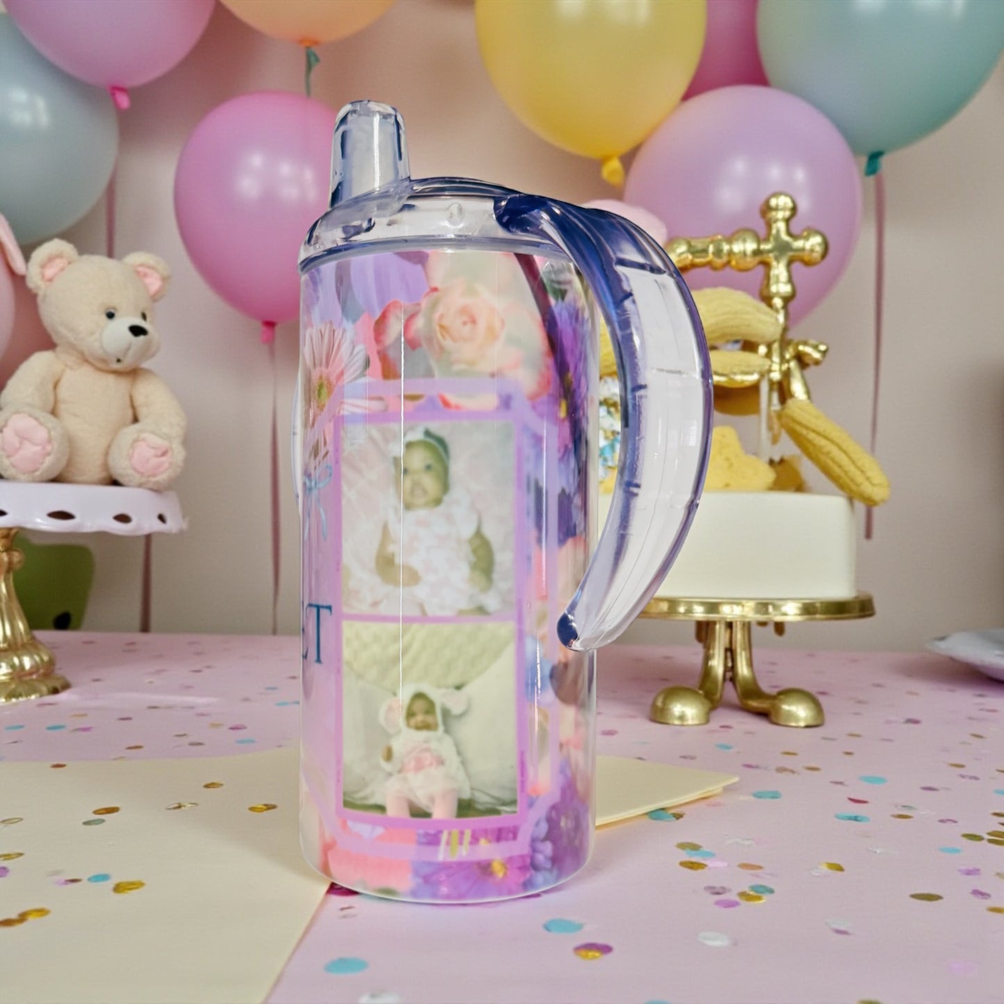 CUSTOM PERSONALIZED BABY BOTTLE AND SIPPY CUP SET