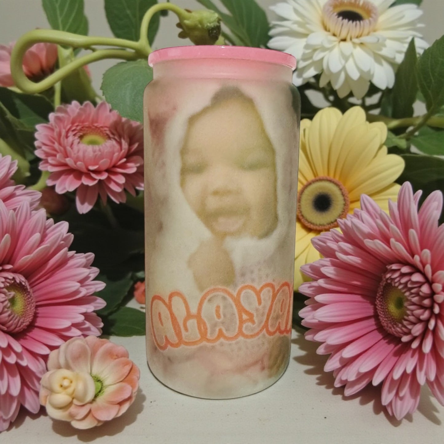 CUSTOM FROSTED PERSONALIZED GLASS CUP