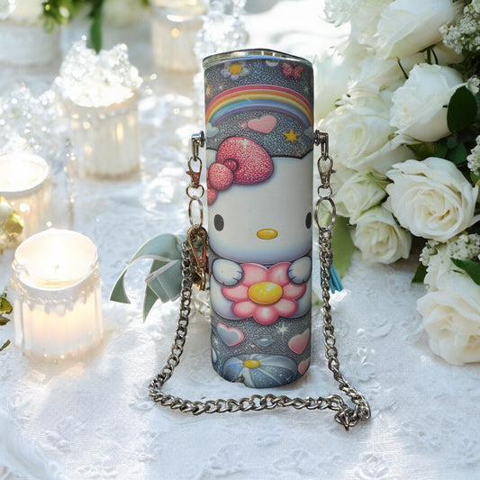 PRETTY KITTY CUSTOM 200Z PURSE TUMBLER