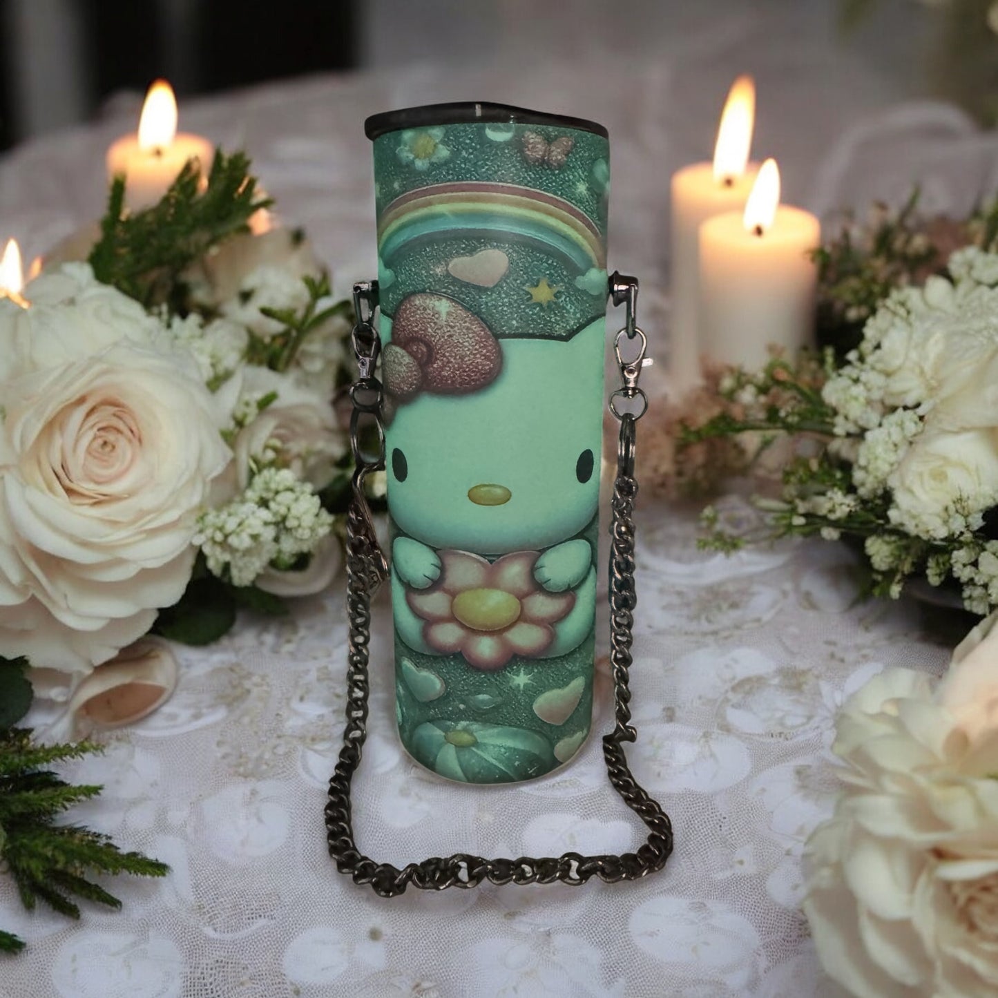 PRETTY KITTY CUSTOM 200Z PURSE TUMBLER