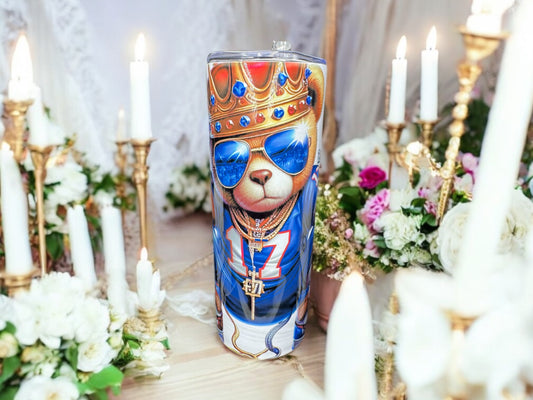 TEAM BEAR PRINT 20OZ TUMBLER