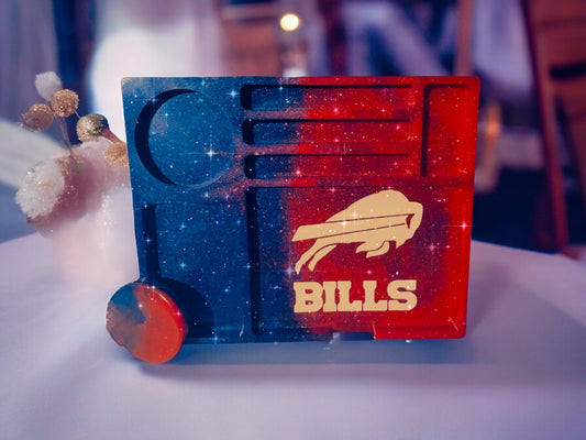 CUSTOM SPORTS TEAM RESIN ROLLING TRAY SET