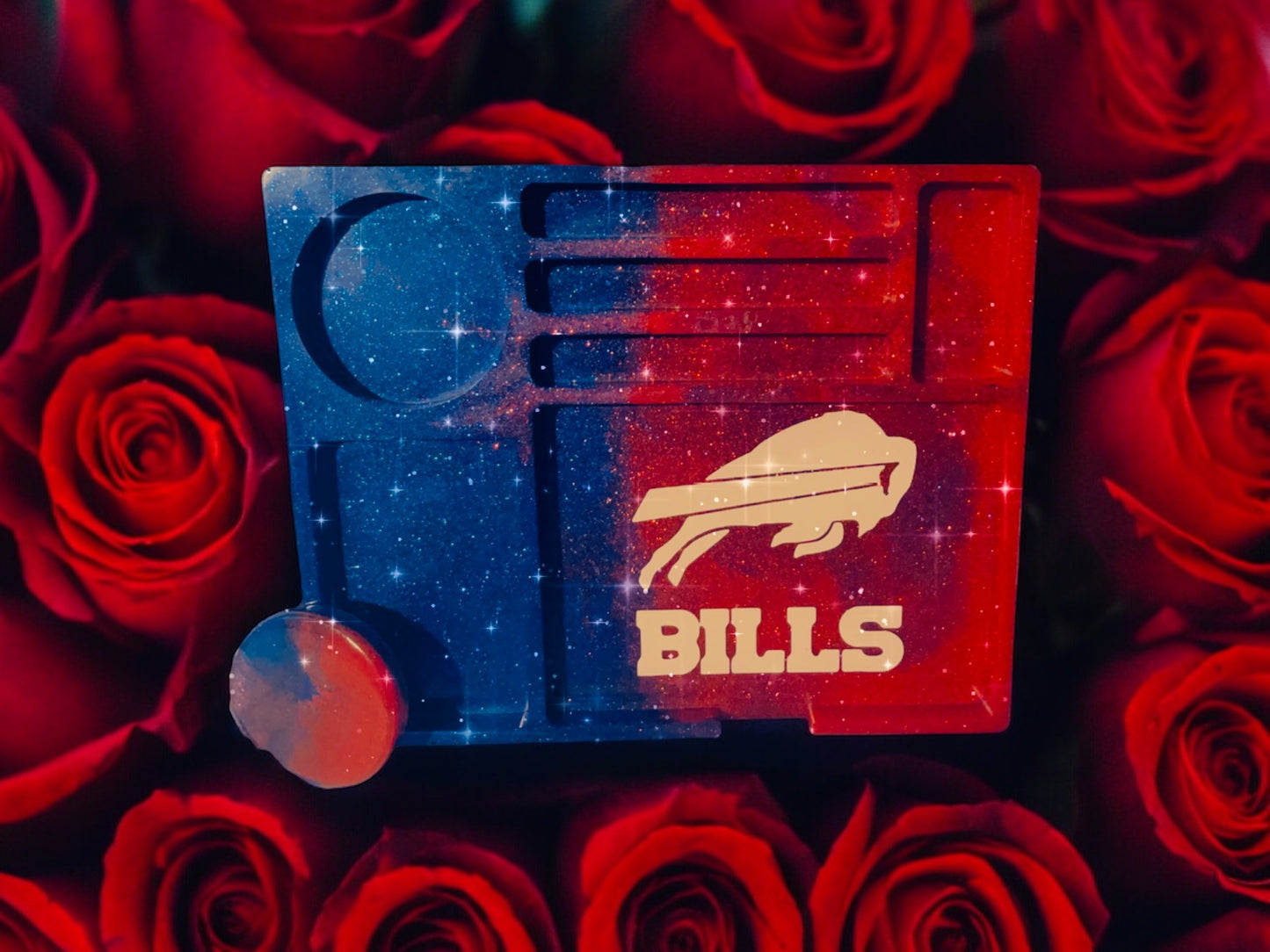 CUSTOM SPORTS TEAM RESIN ROLLING TRAY SET