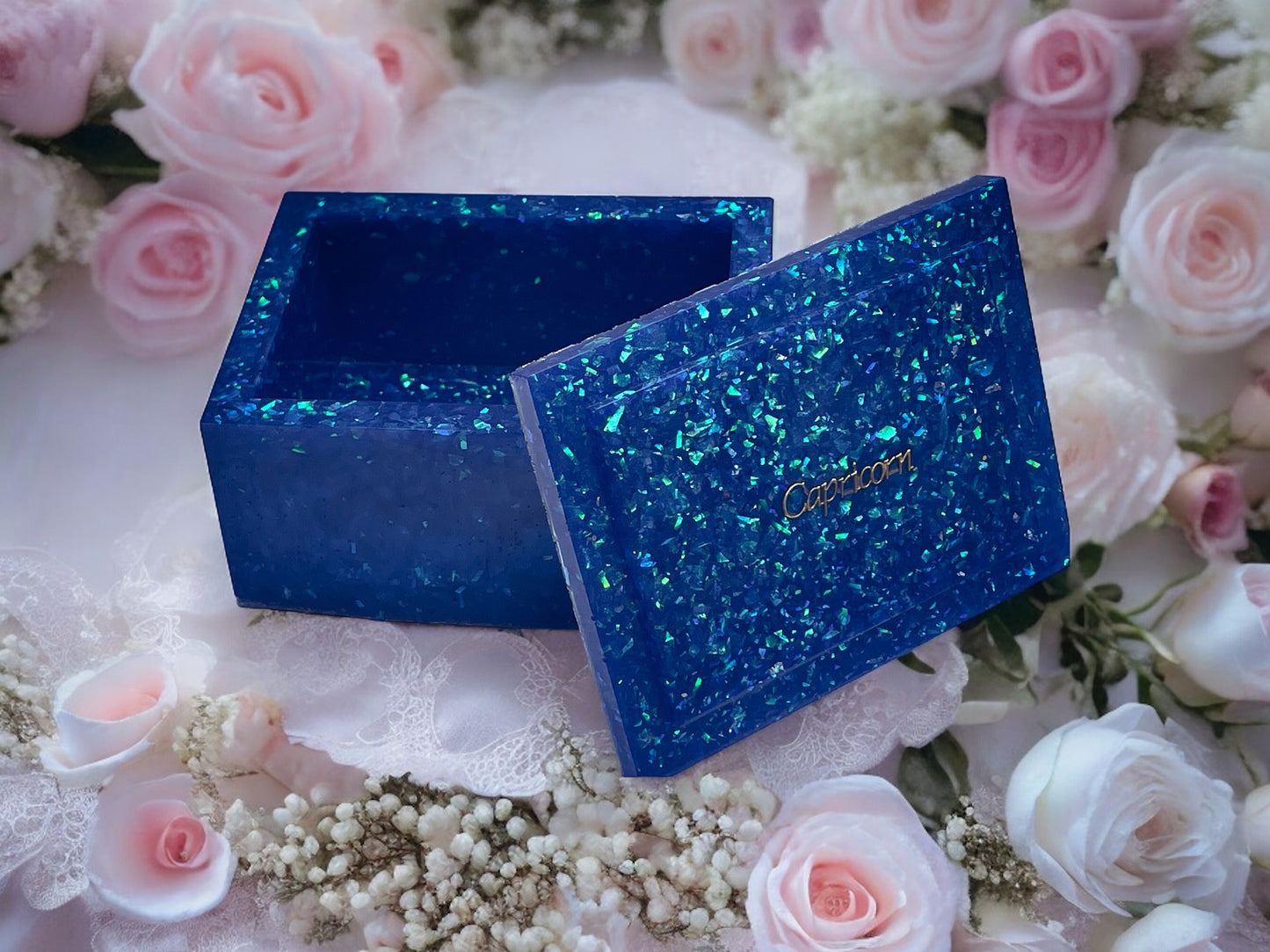 CUSTOM RESIN MADE ZODIAC JEWLERY BOX