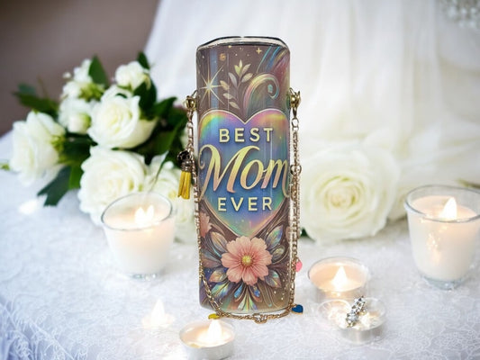 HEART BEST MOM 20OZ CUSTOM PURSE TUMBLER