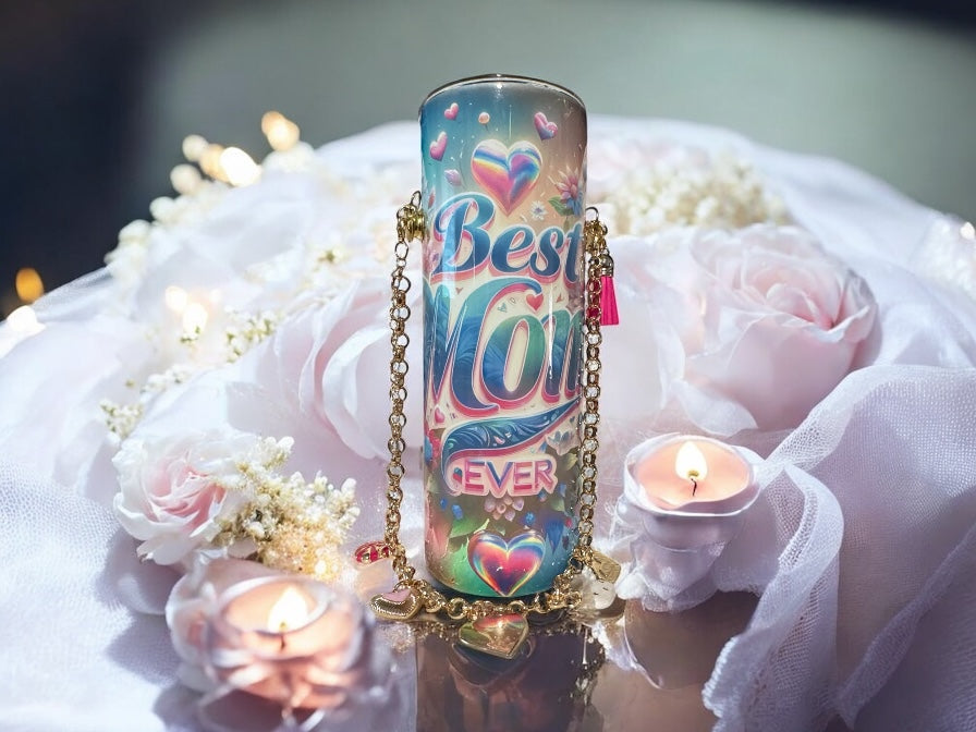 BEST MOM EVER PRINT 20OZ CUSTOM PURSE TUMBLER