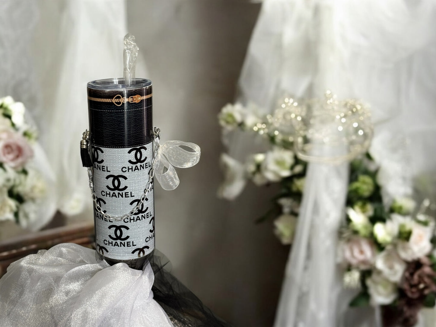 CHANEL PRINT CUSTOM 20OZ PURSE TUMBLER