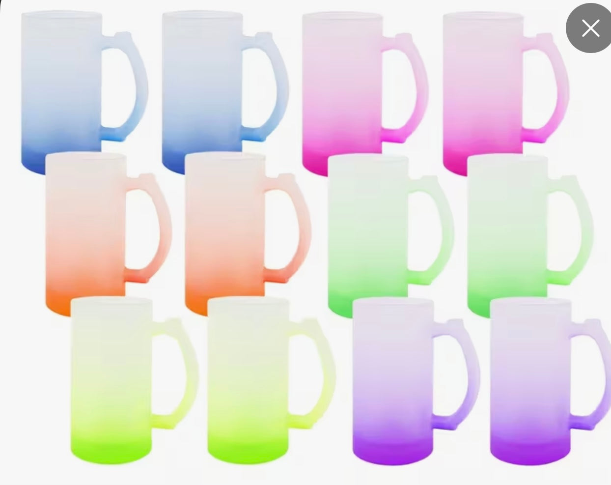 CUSTOM OMBRE INITIAL VINYLE GLASS CUP