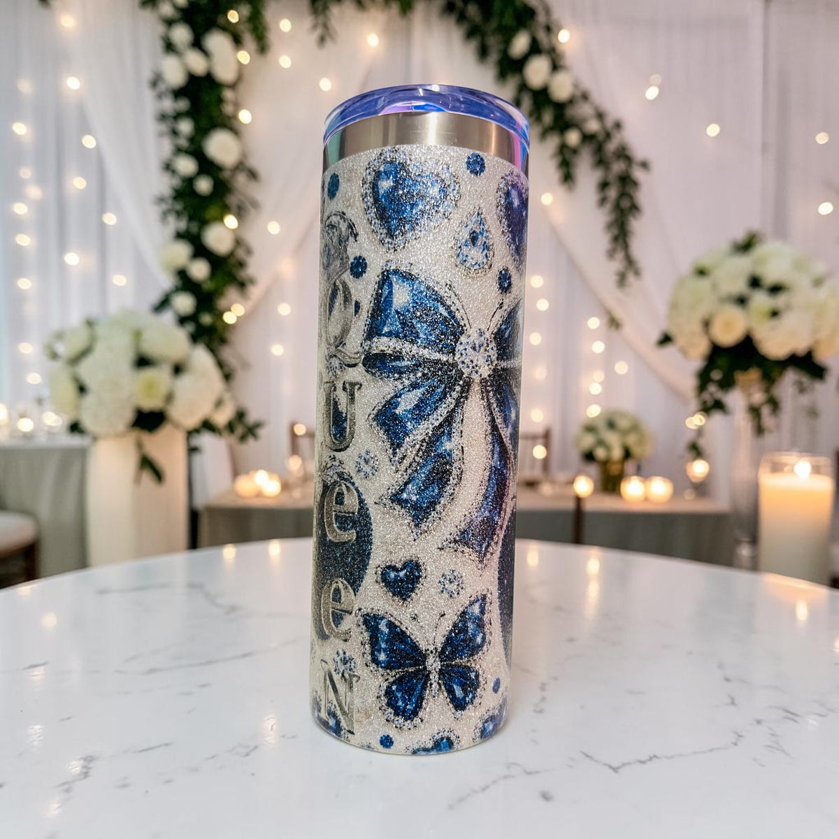 CUSTOM QUEEN PRINT 20OZ TEXTURED TUMBLER AND NOTEBOOK SET