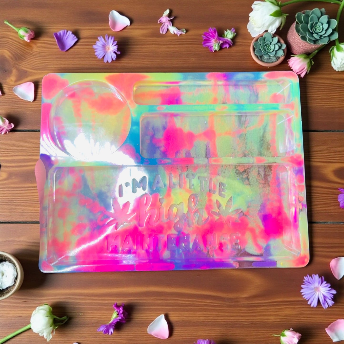 CUSTOM SMALL HIGH MAINTENANCE ROLLING TRAY SET