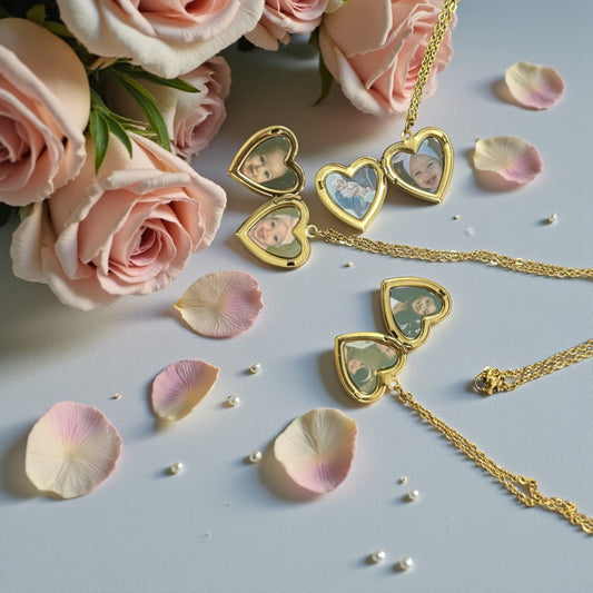 CUSTOM PERSONALIZED HEART LOCKET NECKLACE