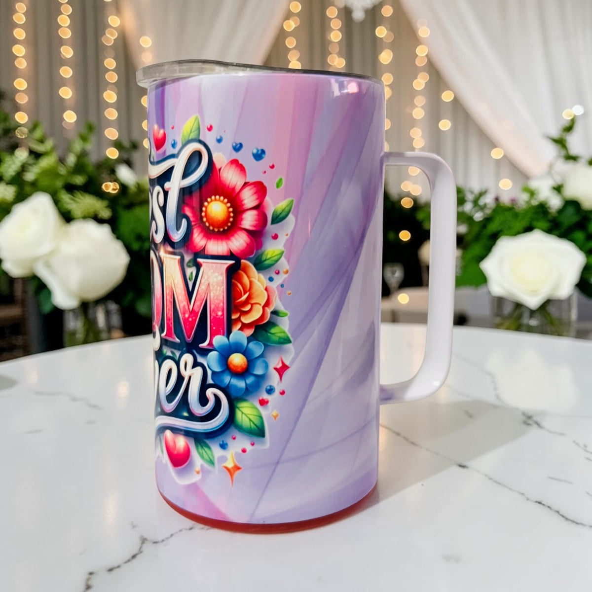 CUSTOM BEST MOM PRINT 12OZ TUMBLER