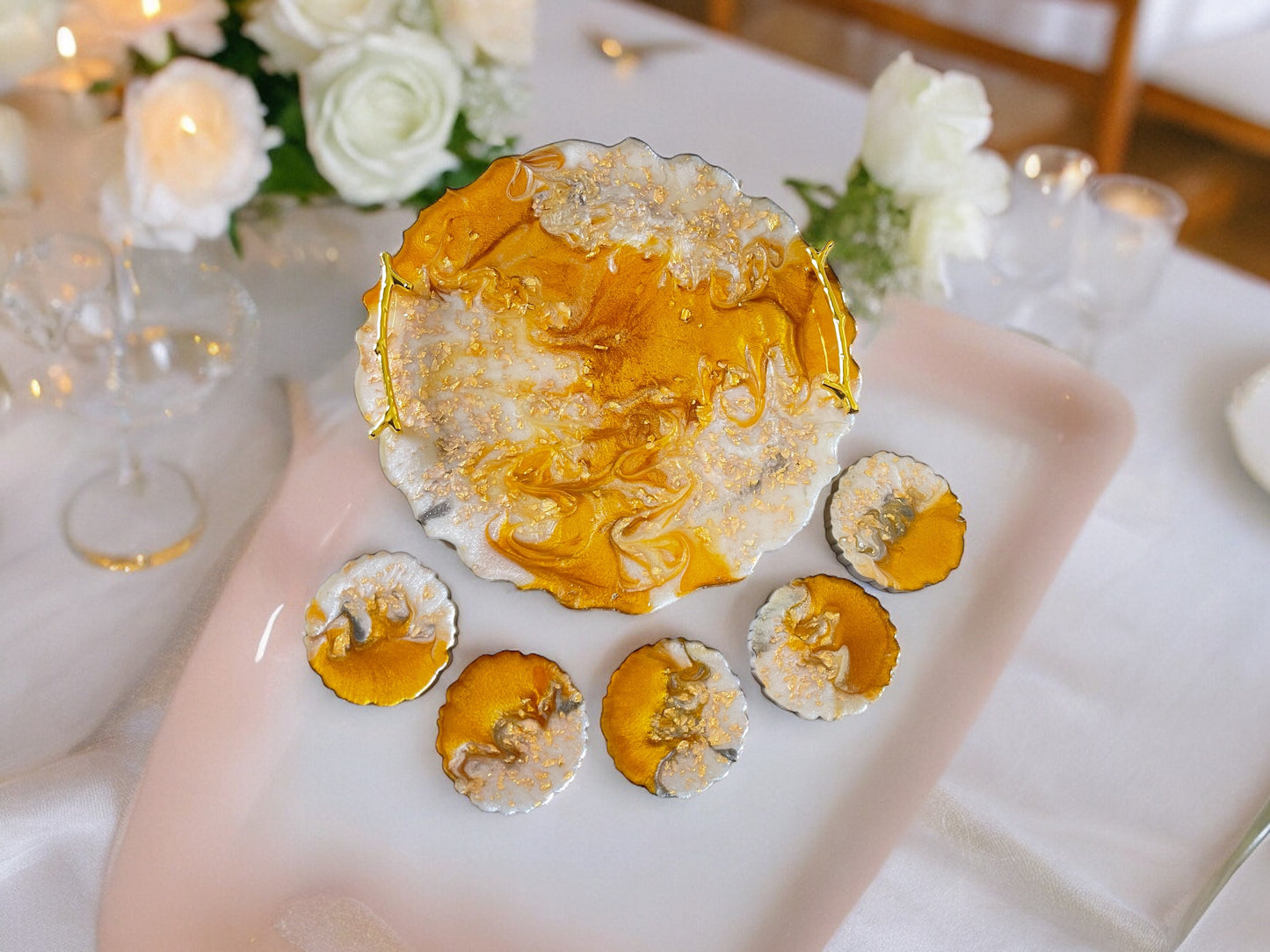 CUSTOM ROUND RESIN TRAY SET