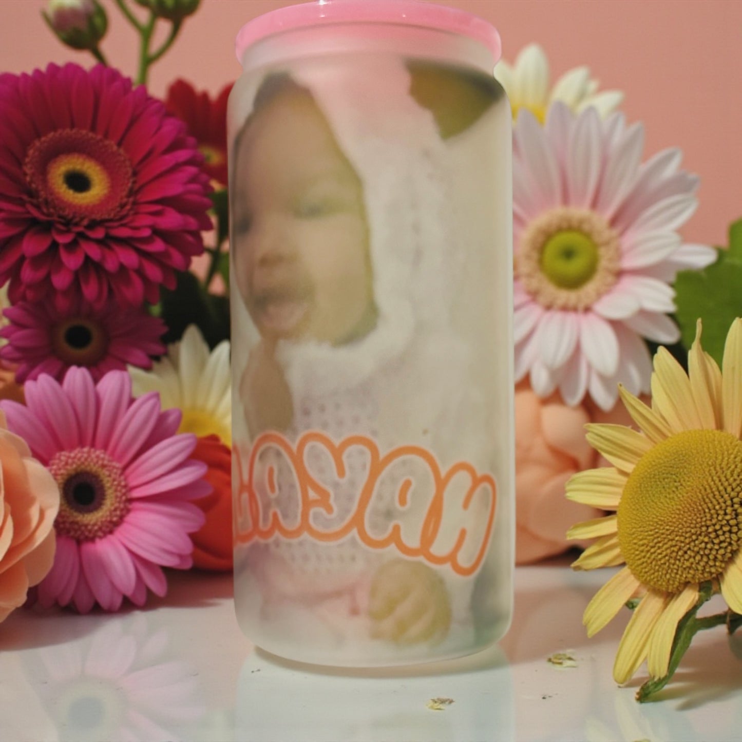 CUSTOM FROSTED PERSONALIZED GLASS CUP