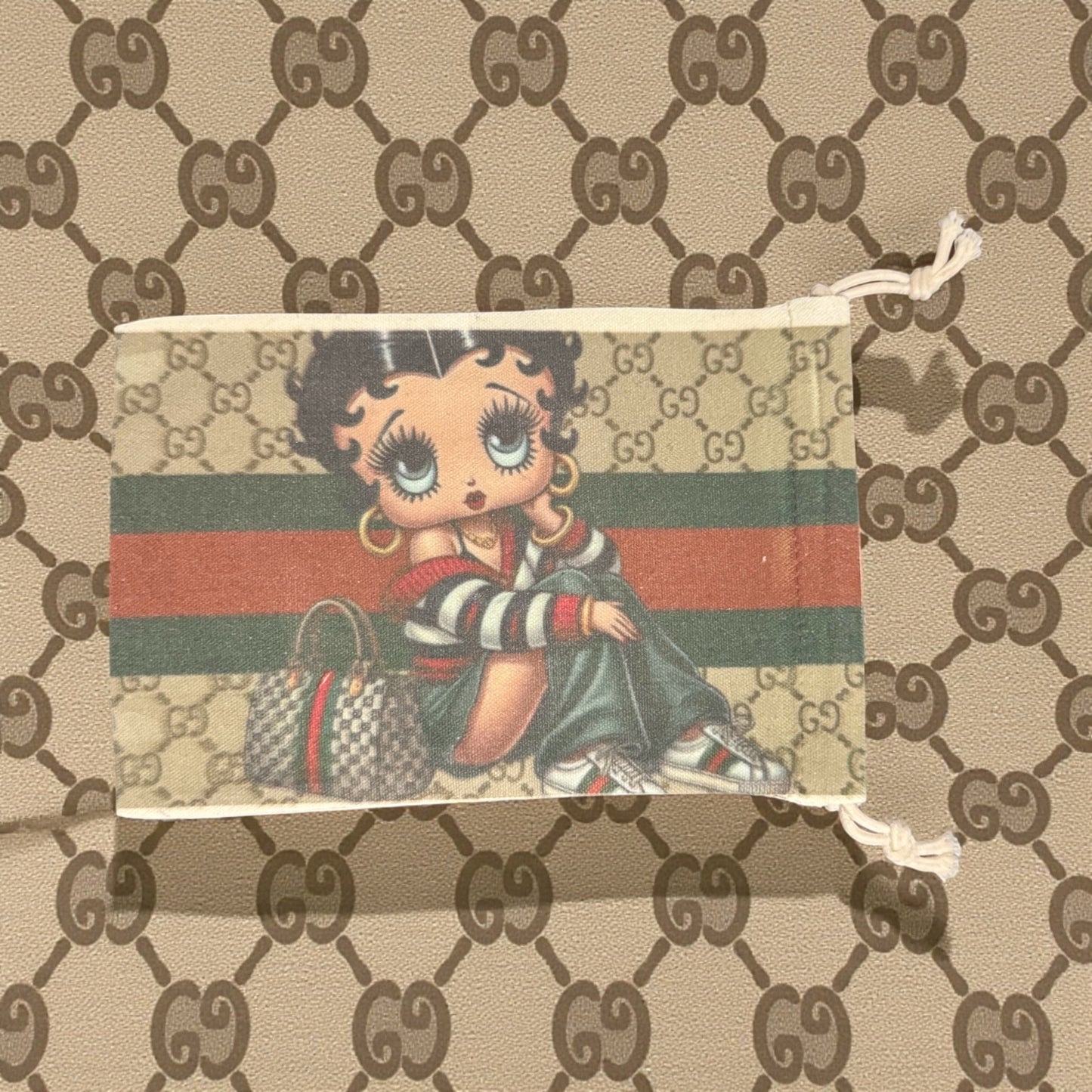 CUSTOM GUCCI BETTY PRINT 5X7 PUZZLE WITH MATCHING BAG