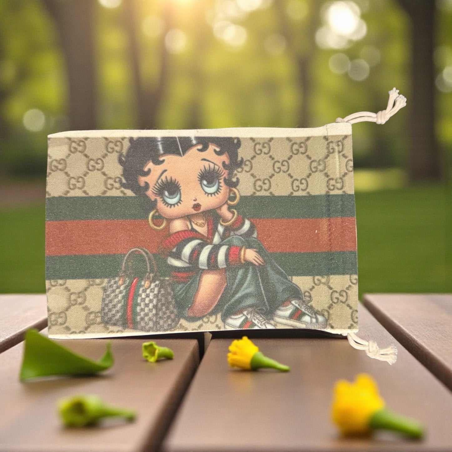 CUSTOM GUCCI BETTY PRINT 5X7 PUZZLE WITH MATCHING BAG