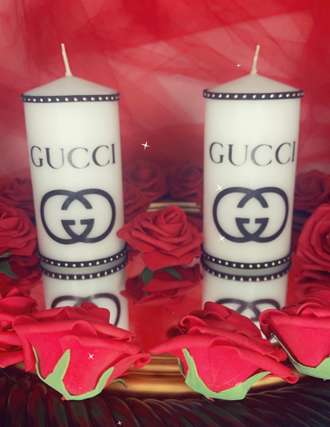 CUSTOM LUXURY BRAND PRINT DECORATIVE CANDLE SET