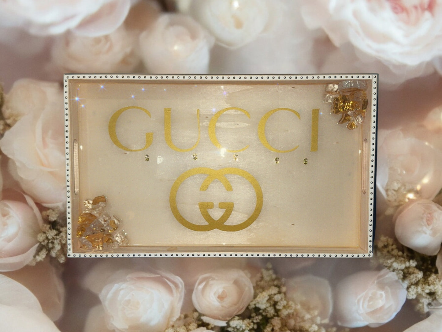 CUSTOM LUXURY BRAND WOOD SERVING TRAY