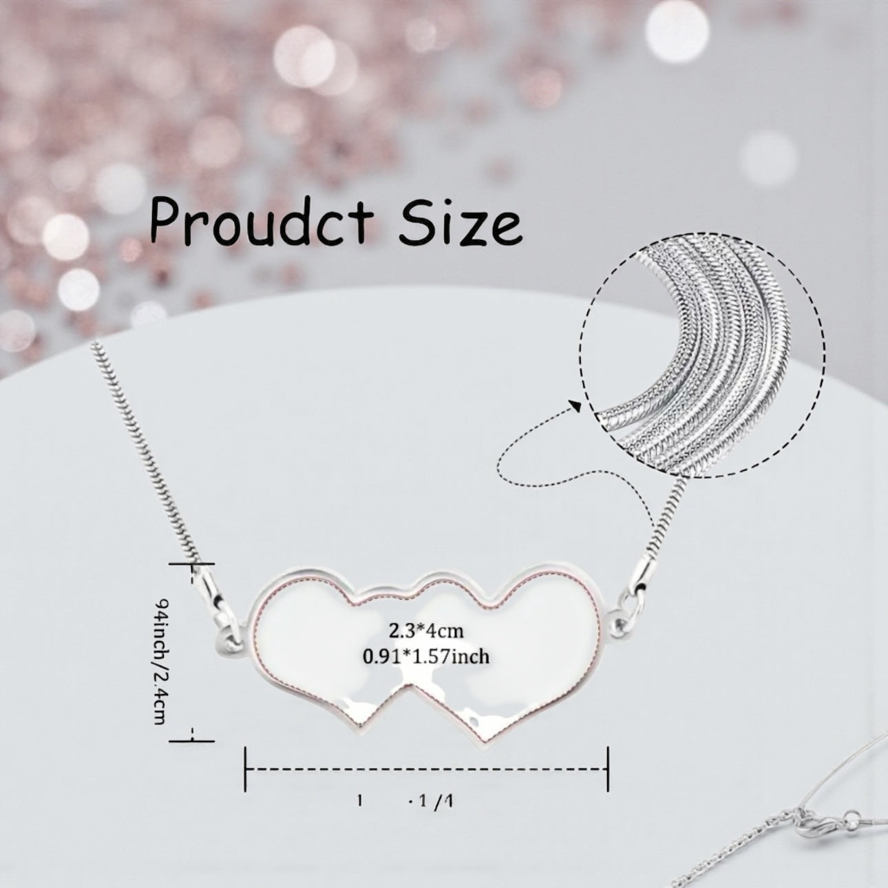 CUSTOM PICTURE HEART JEWELRY SET