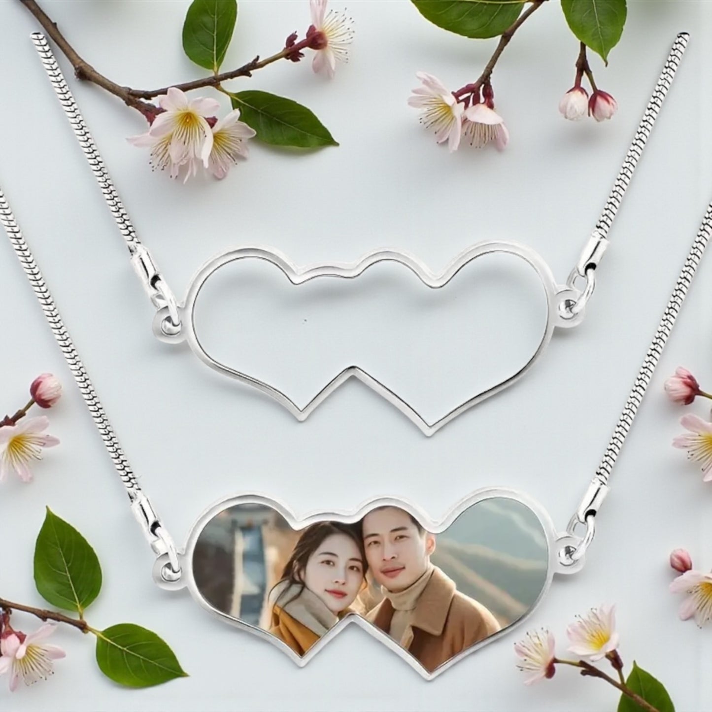 CUSTOM PICTURE HEART JEWELRY SET