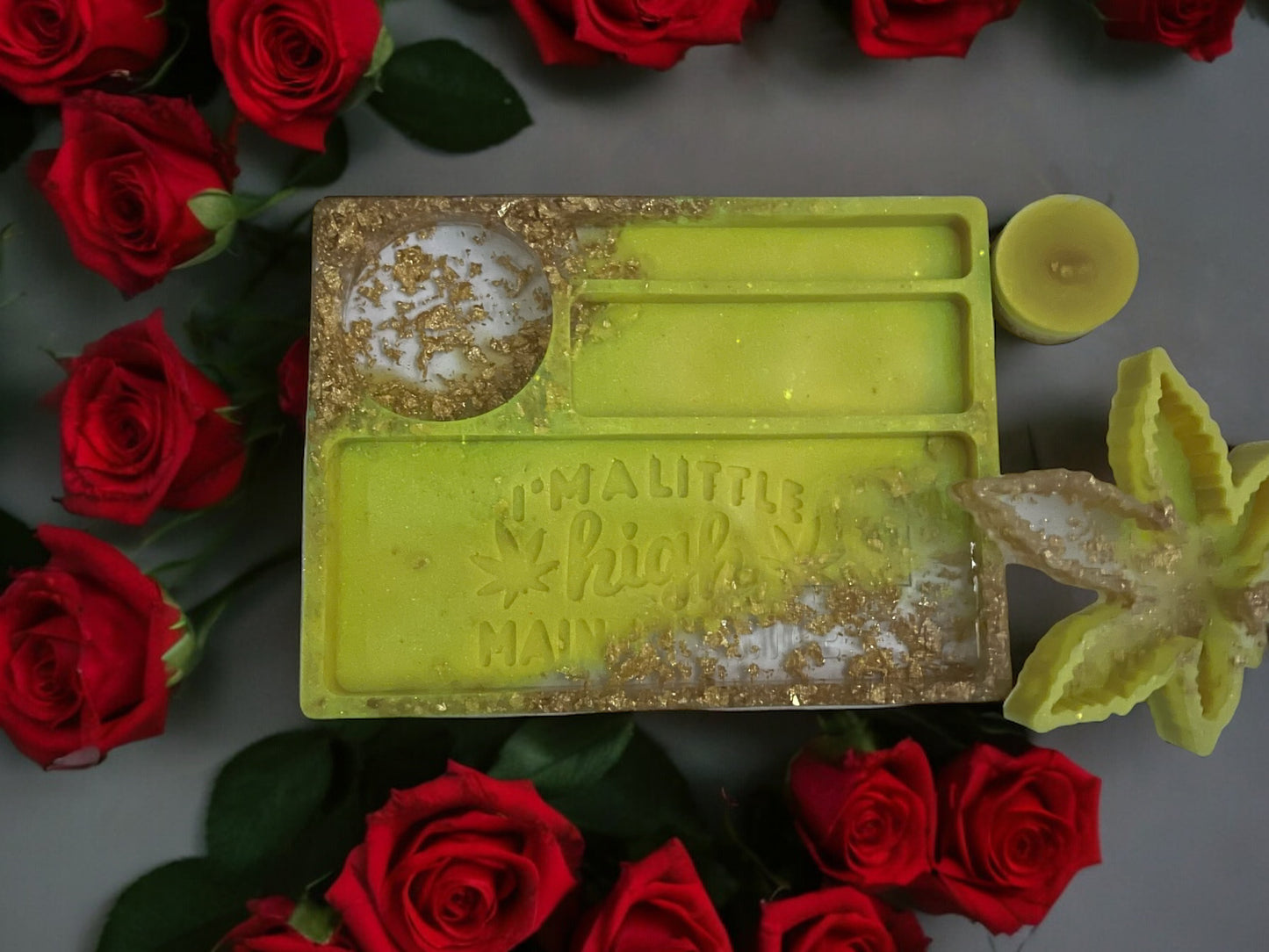 CUSTOM BIG HIGH MAINTENANCE ROLLING TRAY SET.