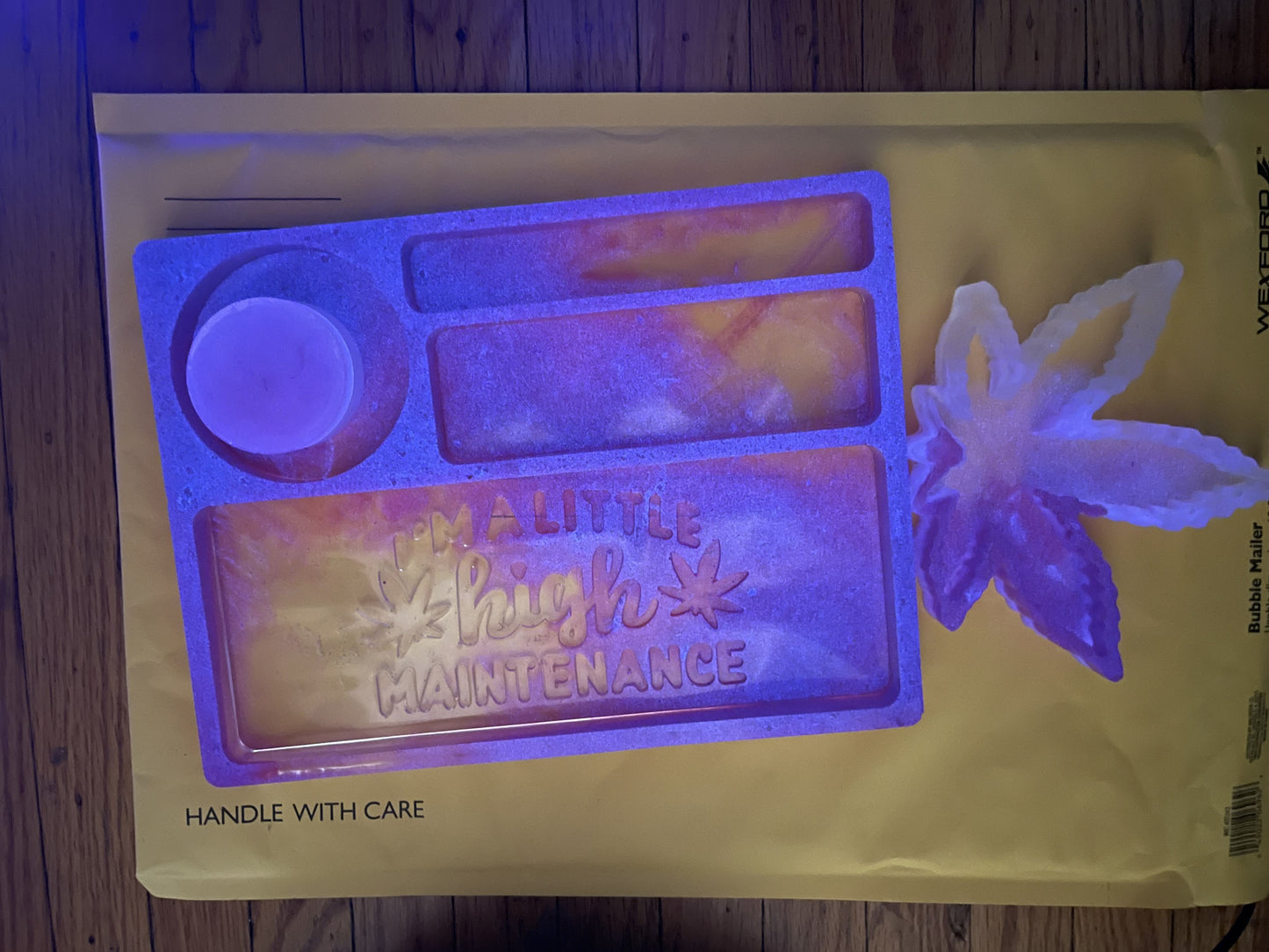 CUSTOM BIG HIGH MAINTENANCE ROLLING TRAY SET.