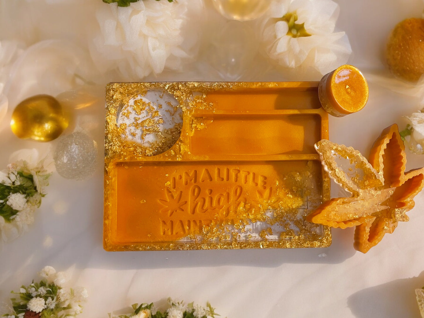 CUSTOM BIG HIGH MAINTENANCE ROLLING TRAY SET.