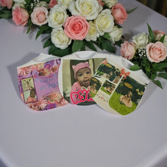CUSTOM PERSONALIZED BABY BIB SET