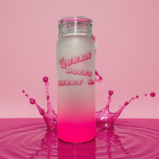 CUSTOM OMBRE QUEEN PRINT 500ML GLASS BOTTLE