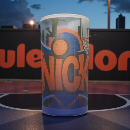 CUSTOM SPORTS OMBRE GLASS CUP AND MATCHING BAG