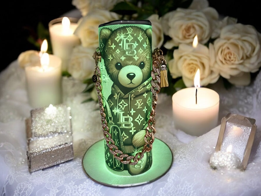 LUXURY BEAR PRINT 20OZ TUMBLER