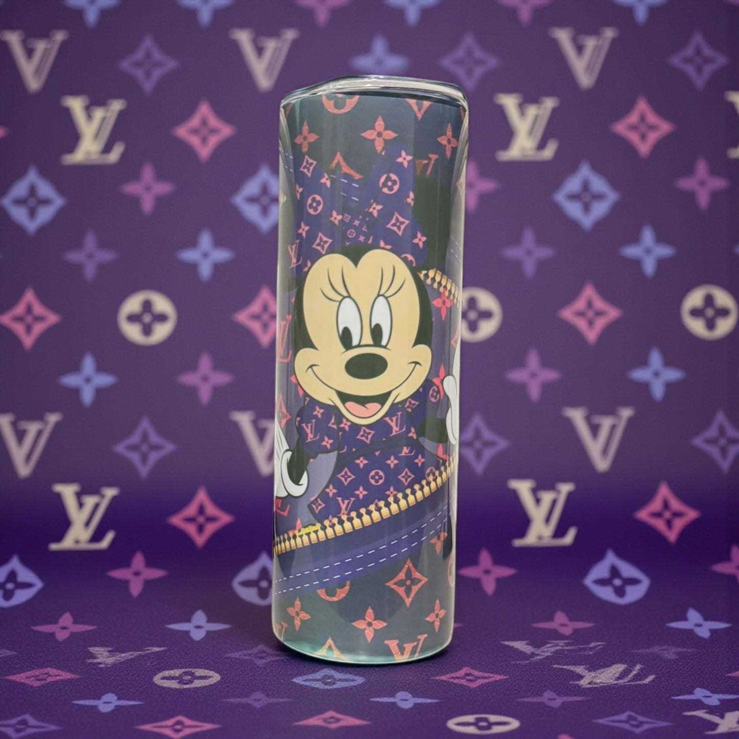 PURPLE LV MINNIE CUSTOM 20OZ TUMBLER