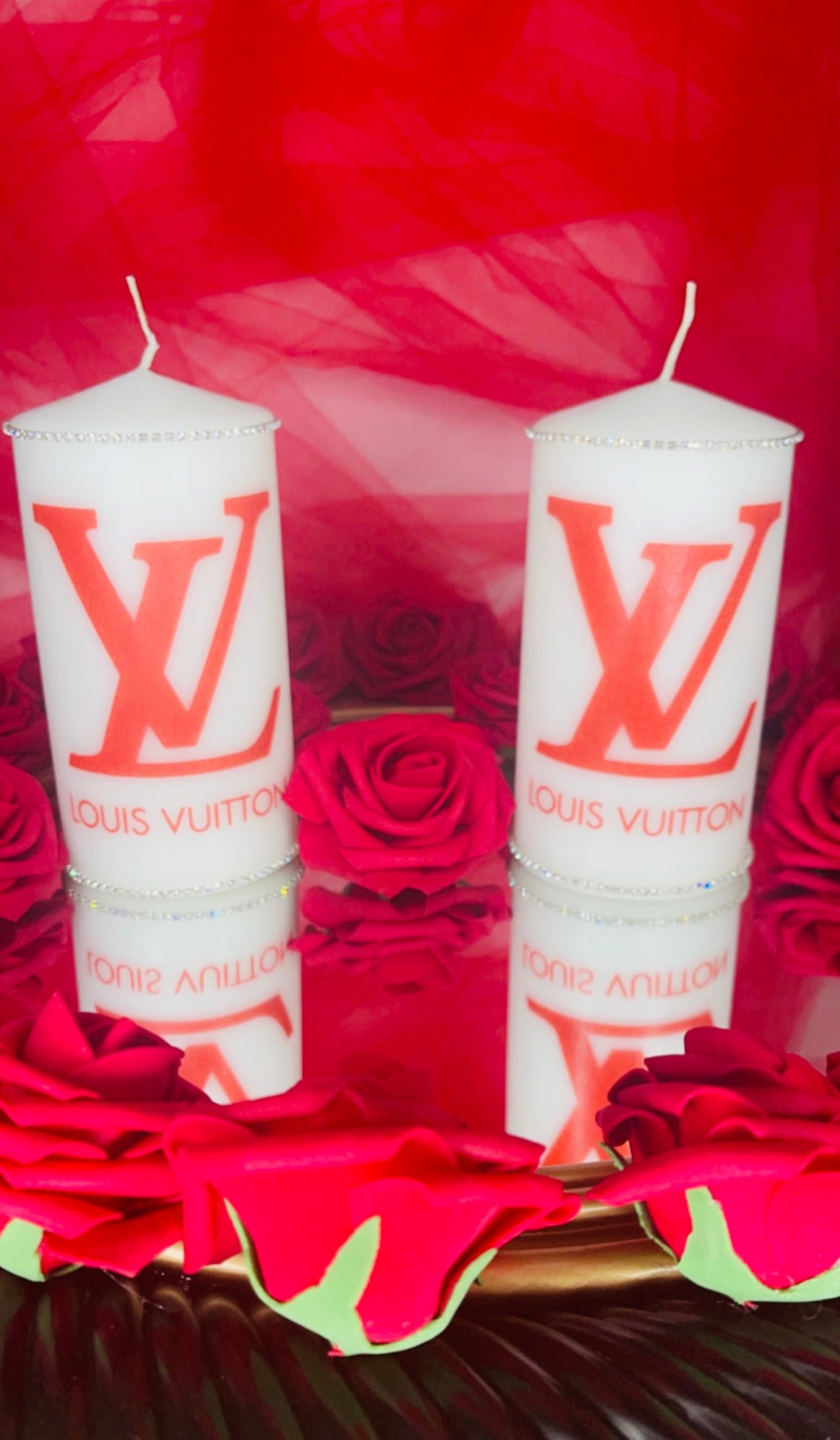 CUSTOM LUXURY BRAND PRINT DECORATIVE CANDLE SET