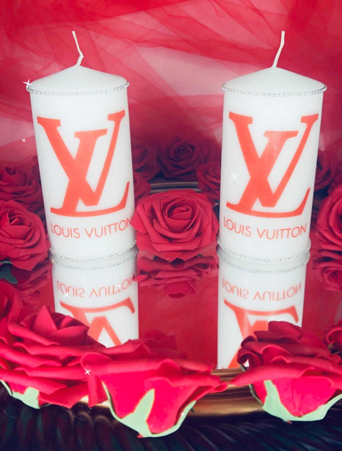 CUSTOM LUXURY BRAND PRINT DECORATIVE CANDLE SET