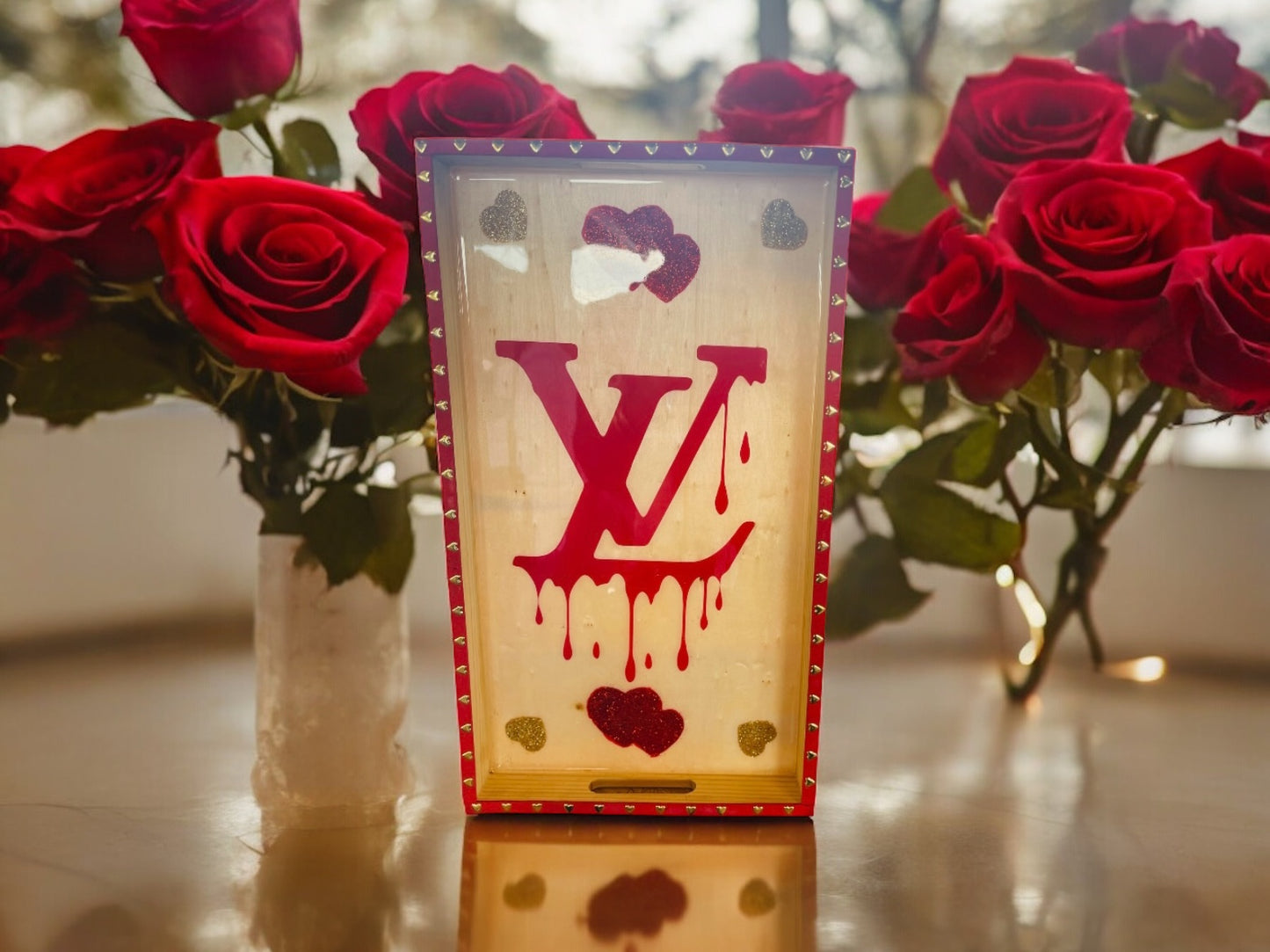 CUSTOM LUXURY BRAND WOOD SERVING TRAY