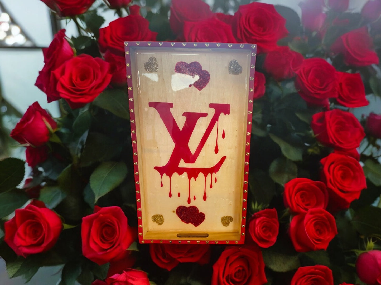 CUSTOM LUXURY BRAND WOOD SERVING TRAY