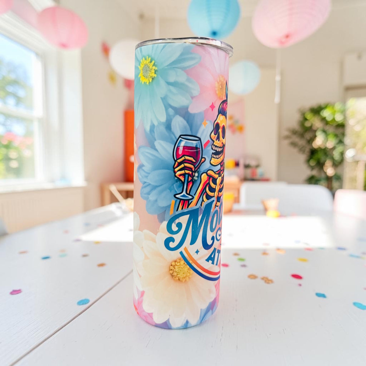 CUSTOM FUNNY MOM PRINT TUMBLER