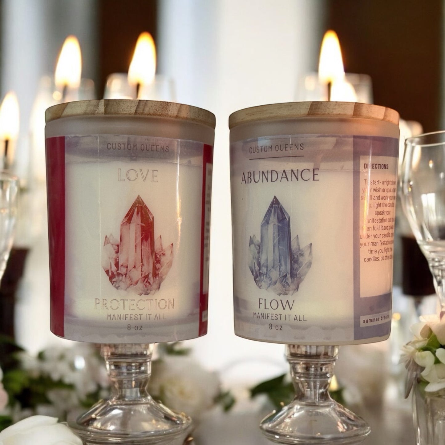 CUSTOM MADE SCENTED MANIFESTATION CANDLES